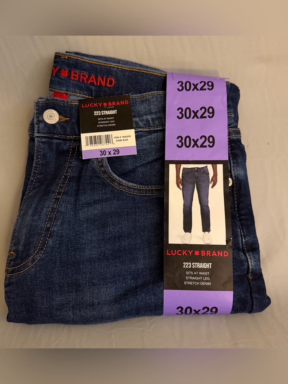 Lucky Brand Men's Straight Jeans in Dark Blue Denim